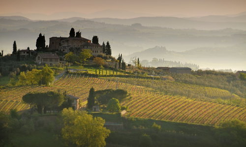 Traumhafte Landschaft der Toskana