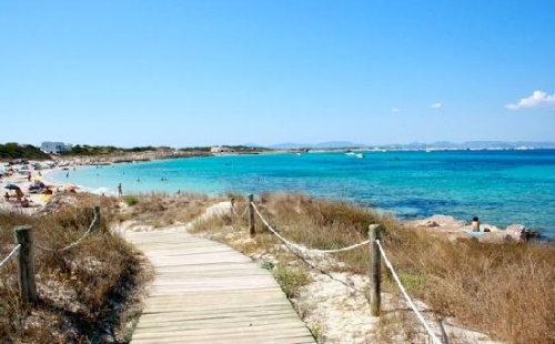 Playa de Ses Illetes, Formentera, Spanien